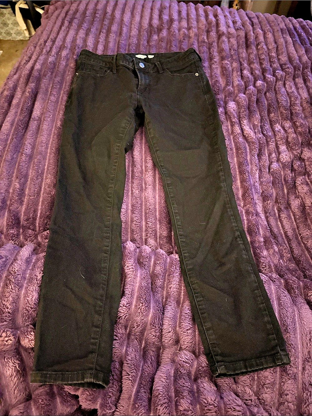 Old Navy Rockstar Super Skinny Black Jeans Size 8S